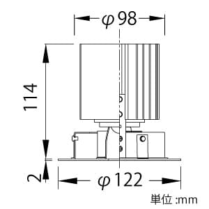 山田照明 【生産完了品】LED一体型ダウンライト ピンホールタイプ エコシステム対応 FHT42W相当 温白色 Ra97 配光角度68° 天井切込穴φ100mm 電源別売 LED一体型ダウンライト ピンホールタイプ エコシステム対応 FHT42W相当 温白色 Ra97 配光角度68° 天井切込穴φ100mm 電源別売 DD-3433-L 画像2