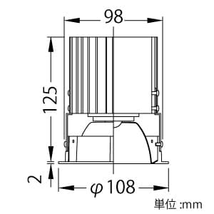 山田照明 【生産完了品】LED一体型ダウンライト ベースタイプ エコシステム対応 FHT42W相当 電球色 Ra83 配光角度55° 天井切込穴φ100mm 半鏡面コーンタイプ 電源別売 LED一体型ダウンライト ベースタイプ エコシステム対応 FHT42W相当 電球色 Ra83 配光角度55° 天井切込穴φ100mm 半鏡面コーンタイプ 電源別売 DD-3193-LL 画像2