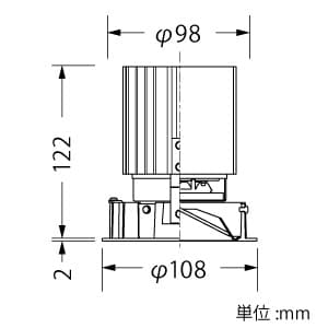 山田照明 【生産完了品】LEDダウンライト 調光・調色タイプ ウォールウォッシャータイプ FHT42W相当 電球色〜昼白色 天井切込穴φ100mm LEDダウンライト 調光・調色タイプ ウォールウォッシャータイプ FHT42W相当 電球色〜昼白色 天井切込穴φ100mm DD-3390 画像2