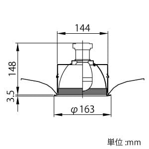 山田照明 【生産完了品】LEDランプ交換型ダウンライト ベースタイプ 非調光 白熱60W相当 昼白色 E26口金 配光角度68° 天井切込穴φ150mm 白バッフルタイプ ランプ付 LEDランプ交換型ダウンライト ベースタイプ 非調光 白熱60W相当 昼白色 E26口金 配光角度68° 天井切込穴φ150mm 白バッフルタイプ ランプ付 DD-3178-N 画像2