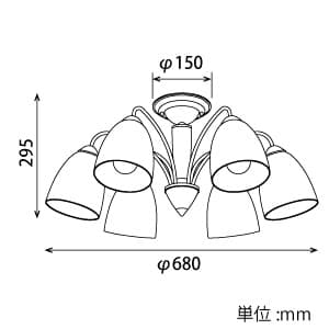 山田照明 LEDランプ交換型シャンデリア 〜12畳用 非調光 LED電球7.8W×6 電球色 E26口金 ランプ付 LEDランプ交換型シャンデリア 〜12畳用 非調光 LED電球7.8W×6 電球色 E26口金 ランプ付 CD-4300-L 画像2