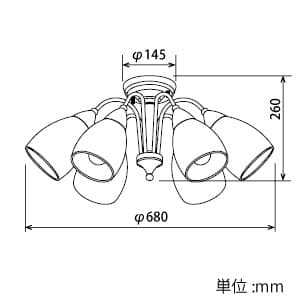 山田照明 LEDランプ交換型シャンデリア 〜10畳用 非調光 LED電球7.8W×6 電球色 E26口金 ランプ付 LEDランプ交換型シャンデリア 〜10畳用 非調光 LED電球7.8W×6 電球色 E26口金 ランプ付 CD-4325-L 画像2