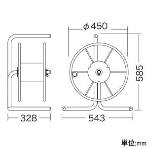 ジェフコム ロープリール ナイロンロープ用 幅543×奥行328×高さ585mm ロープリール ナイロンロープ用 幅543×奥行328×高さ585mm RDL-450 画像2