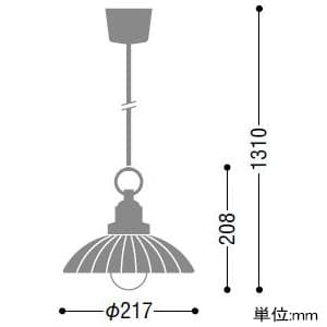 クリアLEDランプ搭載ガラスペンダントライト 《ノストス》 LEDランプ交換可能型 白熱球60W相当 電球色 6.4W 口金E26 クリアリブ入  AP43545L