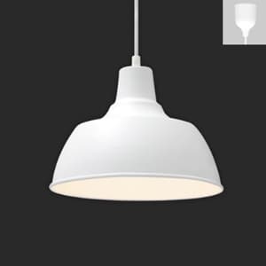 アイリスオーヤマ LEDペンダントライト 《Dibase》 一般電球60W形相当 電球色相当 E26口金 引掛シーリング取付式 ホワイト LEDペンダントライト 《Dibase》 一般電球60W形相当 電球色相当 E26口金 引掛シーリング取付式 ホワイト PL8L-E26IC1W