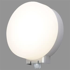 LEDポーチ灯 円型 白熱灯60形相当 昼白色 防雨型 垂直面専用 人感センサー付 IRBR5N-CIPLS-MSBS