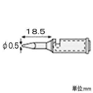 エンジニア 半田コテチップ SK-70シリーズ用 先端幅φ0.5mm 半田コテチップ SK-70シリーズ用 先端幅φ0.5mm SK-77 画像2