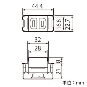 パナソニック 埋込扉付コンセント 15A 125V グレー 埋込扉付コンセント 15A 125V グレー WN1051H 画像2