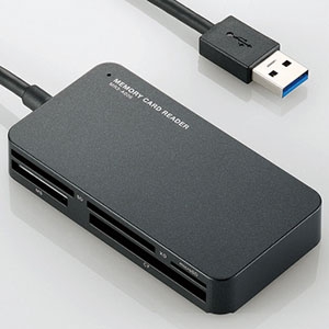 ELECOM USB3.0メモリリーダライタ 5スロット 56メディア対応 ブラック MR3-A006BK