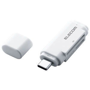 ELECOM USB Type-Cメモリリーダライタ 2スロット 34メディア対応 ホワイト MR3C-D011WH