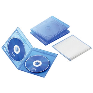 ELECOM Blu-rayディスクケース 2枚収納 3枚セット CCD-BLU203CBU