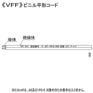 VFF1.25SQアカ/クロボビン×100m (KHD)｜異色平形コード｜電線(ケーブル