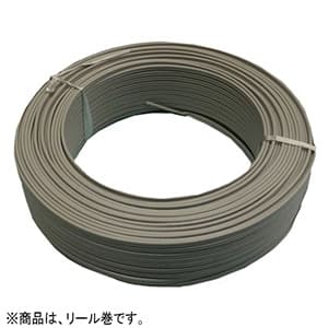 KHD ビニル平形コード 300V 2.0&#13215; 100mリール巻 灰 VFF2.0SQハイボビン×100m