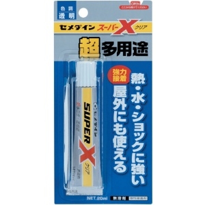 セメダイン 超多用途・高機能接着剤 スーパーX 速硬化・無溶剤タイプ 容量20ml クリア 超多用途・高機能接着剤 スーパーX 速硬化・無溶剤タイプ 容量20ml クリア AX-038