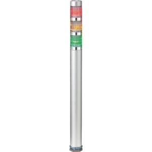 LED超小型積層信号灯 《シグナル・タワー SUPER SLIM》 点灯・ショートボディタイプ φ25mm 3段式(赤・黄・緑)  MES-302A-RYG