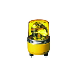 小型回転灯 《パトライト》 ガラス球G18/BA15S 定格電圧AC200V φ100mm 黄 SKH-200EA-Y
