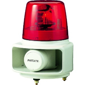 回転灯付電子音報知器 《ラッパッパ》 ホーンスピーカ一体型 定格電圧AC100V 最大105dB φ162mm 32音色内蔵(Aタイプ) 赤  RT-100A-R