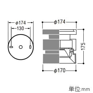 【生産完了品】LEDシーリングダウンライト 4000lmクラス HID100W・FHT42W×3相当 電球色 照度角60° 電源別売別置型  XH91155L