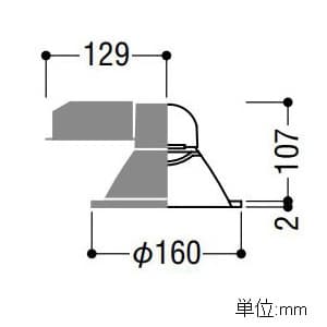 コイズミ照明 LEDベースダウンライト 防雨型 1000lmクラス 白熱球100W相当 電球色 埋込穴φ150mm 照度角35° ブラック LEDベースダウンライト 防雨型 1000lmクラス 白熱球100W相当 電球色 埋込穴φ150mm 照度角35° ブラック AD43365L 画像2