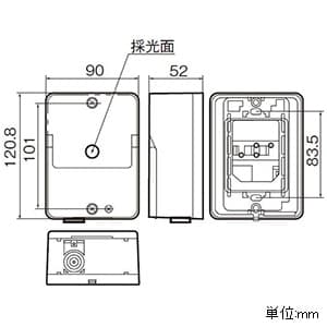 パナソニック 定刻消灯タイマ付EEスイッチ 看板スイッチ 露出・埋込両用 AC200V 15A 定刻消灯タイマ付EEスイッチ 看板スイッチ 露出・埋込両用 AC200V 15A EE6325K 画像2