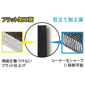 エンジニア ジェットブラックヤスリ 中目タイプ 平形 全長215mm ジェットブラックヤスリ 中目タイプ 平形 全長215mm TF-11 画像3