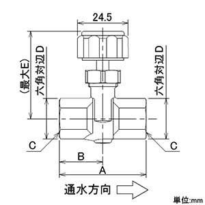 カクダイ 【販売終了】ニードルバルブ 呼び3 ニードルバルブ 呼び3 651-931-3 画像2