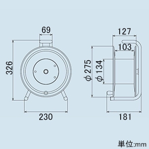 ハタヤ アッパーリール 100Vタイプ 標準型 2P 15A 125V 接地付 コンセント4個 長さ20m VCT3.5&#13215;×3C 極太ケーブル3.5&#13215;仕様 アッパーリール 100Vタイプ 標準型 2P 15A 125V 接地付 コンセント4個 長さ20m VCT3.5&#13215;×3C 極太ケーブル3.5&#13215;仕様 PS-201K 画像3