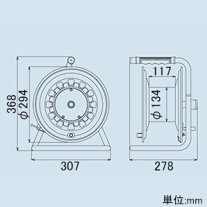 ハタヤ サンタイガーテモートリール 100Vタイプ 標準型 2P 15A 125V 二次側コンセント3個 長さ50+3m VCT2.0&#13215;×2C 温度センサー内蔵 サンタイガーテモートリール 100Vタイプ 標準型 2P 15A 125V 二次側コンセント3個 長さ50+3m VCT2.0&#13215;×2C 温度センサー内蔵 TG-150 画像3