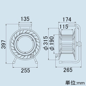 BR-302ML (ハタヤ)｜コードリール/電工ドラム｜工具・作業用品｜電材堂