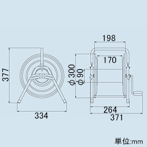 ハタヤ 空リール 巻き取り専用 制限重量5kg 中筒径φ90mm 空リール 巻き取り専用 制限重量5kg 中筒径φ90mm HSF-1N 画像2