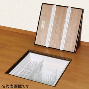 ノグチ 【生産完了品】床下収納庫 《匠力》 深型 気密タイプ サイズ616×616×463mm 容量約110L 耐荷重110kg 適応板厚15mm シルバー N6KESJ