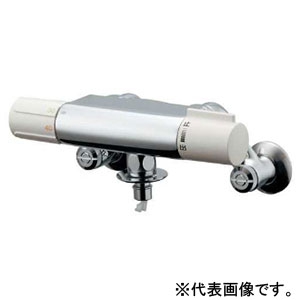 カクダイ 【販売終了】洗濯機用サーモスタット混合栓 自動閉止機構・逆流防止機能・ストッパー付 177-002