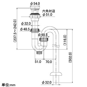 433-501-32 (カクダイ)｜洗面・手洗｜管材｜電材堂【公式】