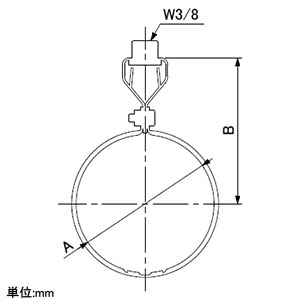 カクダイ 【在庫限り】スパイラルダクト用吊バンド 呼び175 スパイラルダクト用吊バンド 呼び175 437-565-175 画像2