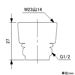 カクダイ 【限定特価 在庫限り】シャワーヘッド用アダプター MYMシャワーヘッド接続用 取付ネジG1/2×W23山14 シャワーヘッド用アダプター MYMシャワーヘッド接続用 取付ネジG1/2×W23山14 9355M 画像2