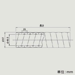 MAX φ50断熱ダクト 長さ10m φ50断熱ダクト 長さ10m ES-DD2-10 画像2