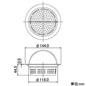 カクダイ 【在庫限り】浅型バスケット φ180mm流し台トラップ用 銅製 浅型バスケット φ180mm流し台トラップ用 銅製 451-208 画像2