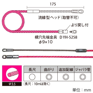 ジェフコム クイックワン(J1) シングルロッド 線径φ3.5mm 長さ30m クイックワン(J1) シングルロッド 線径φ3.5mm 長さ30m SX-3530 画像2