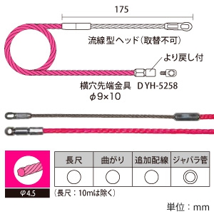 ジェフコム クイックワン(J1) シングルロッド 線径φ4.5mm 長さ30m クイックワン(J1) シングルロッド 線径φ4.5mm 長さ30m SX-4530 画像2