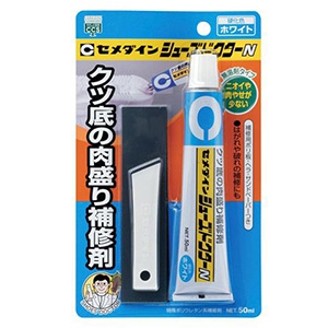 セメダイン 【ケース販売特価 10個セット】靴底補修剤 シューズドクターN 無溶剤タイプ 容量50ml ホワイト HC-001_set