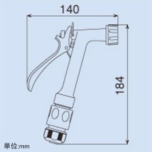 ハタヤ レバーノズル ホースリールパーツ ノズルコネクター付 レバーノズル ホースリールパーツ ノズルコネクター付 LN-1 画像2