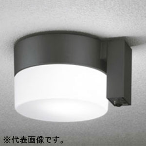 オーデリック 【生産完了品】LEDポーチライト 防雨型 軒下・天井面取付専用 白熱灯60W相当 昼白色 人感センサ付 黒 OG254402NC