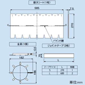 因幡電工 集合管閉塞キット 金具付耐火シート 排水管用 防火区画貫通部耐火措置工法部材 《ファイヤープロシリーズ》 集合管閉塞キット 金具付耐火シート 排水管用 防火区画貫通部耐火措置工法部材 《ファイヤープロシリーズ》 IRXP-SK-B 画像2