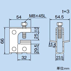 因幡電工 【限定特価】ボルト吊り金具 簡易タイプ ボルト振り金具無し ボルト吊り金具 簡易タイプ ボルト振り金具無し SHBN-1L 画像3