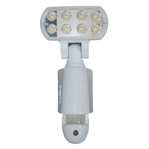 LEDセンサーライトカメラ 1W高輝度LED×16基 MicroSDカード録画機能搭載 防滴タイプ 白色 MT-SL03-W