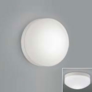 【生産完了品】LED浴室灯 防湿型 壁面・天井面取付用 白熱球60W相当 昼白色 傾斜天井対応 AW37053L
