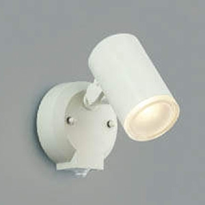 LED一体型スポットライト 防雨型 白熱球60W相当 電球色 マルチフラッシュタイプ人感センサ付 オフホワイト AU38268L