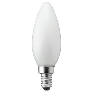 電材堂 【在庫限り】LED電球 C32シャンデリア形 ホワイトタイプ 10W形相当 電球色 口金E12 LDC1LG32E12WHDNZ