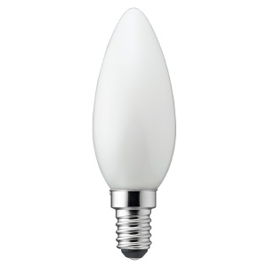 電材堂 【在庫限り】LED電球 C32シャンデリア形 ホワイトタイプ 10W形相当 電球色 口金E14 LDC1LG32E14WHDNZ