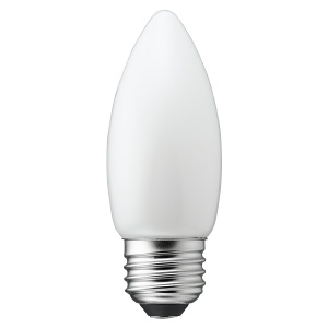 電材堂 【在庫限り】LED電球 C36シャンデリア形 ホワイトタイプ 10W形相当 電球色 口金E26 LDC1LG36WHDNZ